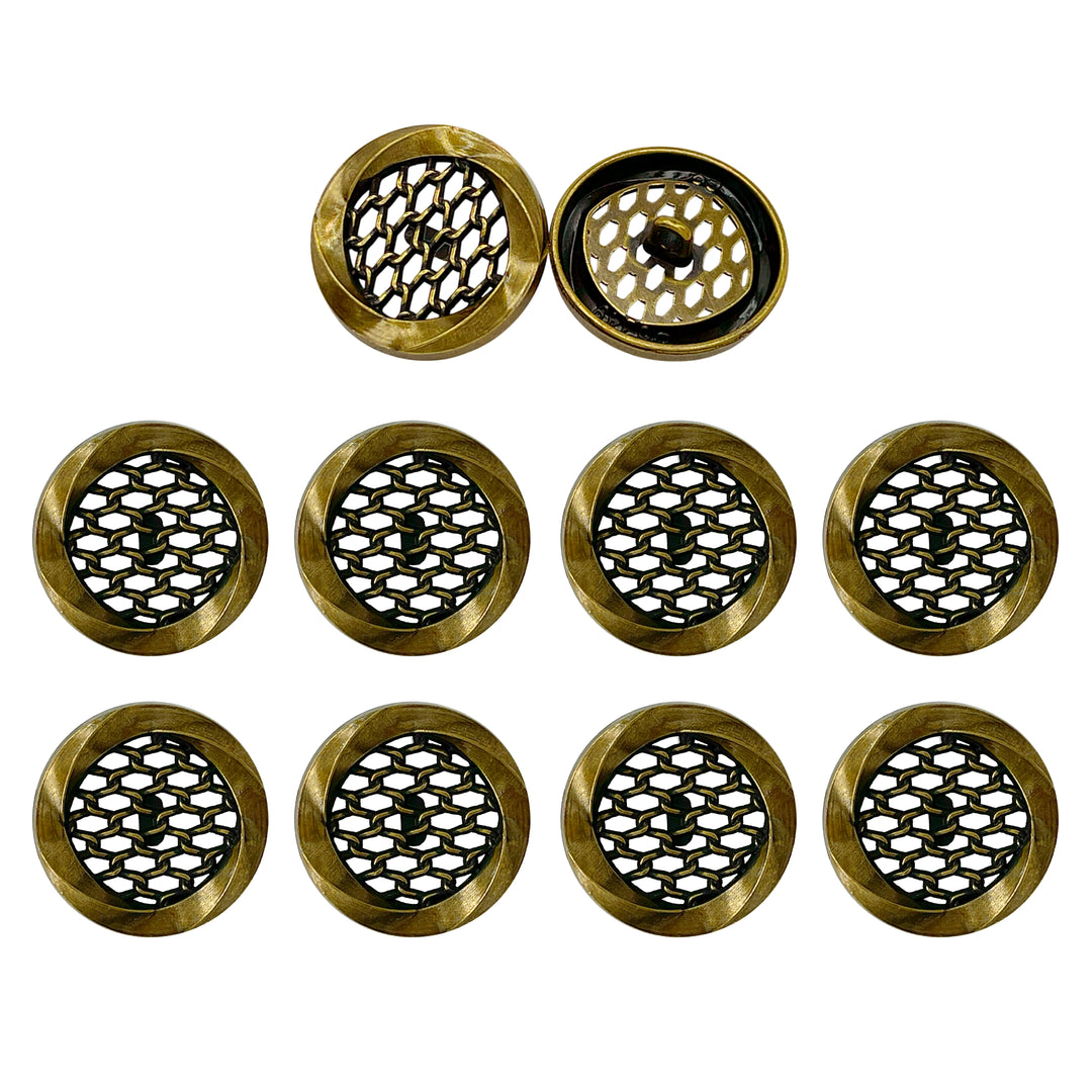 Honey Comb Metal Buttons