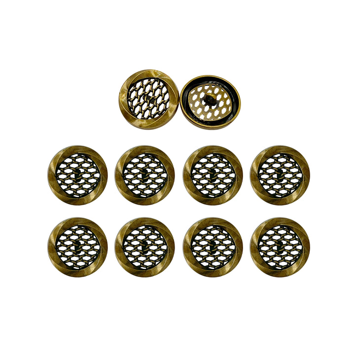 Honey Comb Metal Buttons