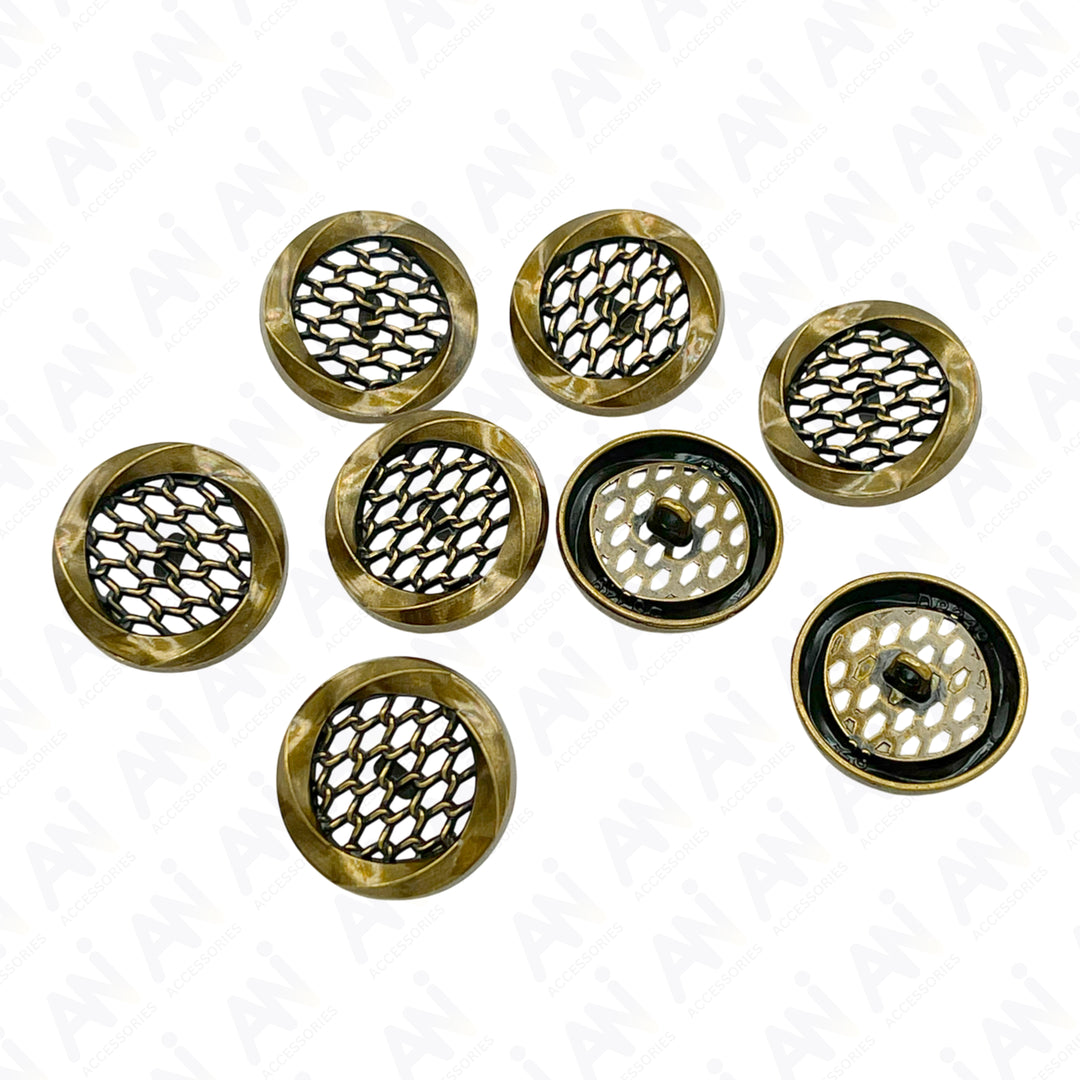 Honey Comb Metal Buttons