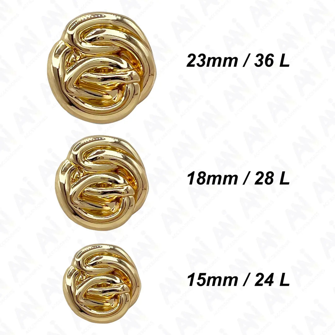 Modern Design Shank Metal Buttons | 15mm, 18mm & 23mm