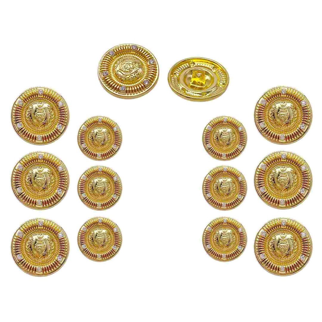 Stylish metal buttons by Ani Accessories, perfect for coats, suits, and formal outerwear