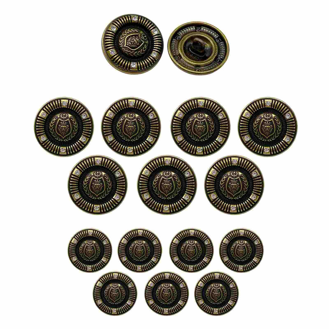 Metal buttons for stylish wear by Ani Accessories, perfect for both modern and vintage fashion styles