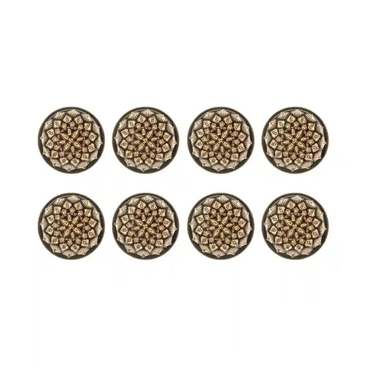 Black and Gold Intricate Floral Buttons | 18mm(28L) & 21mm(34L)
