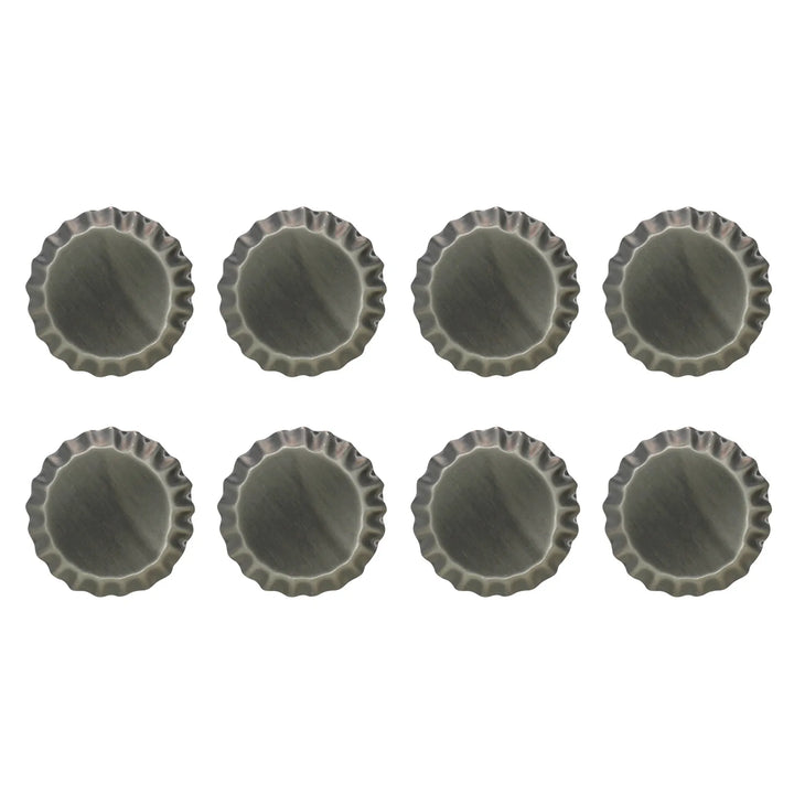 Set of 8 big-size antique silver buttons by Ani Accessories. Perfect for casual usage, fashion lovers, and vintage style.