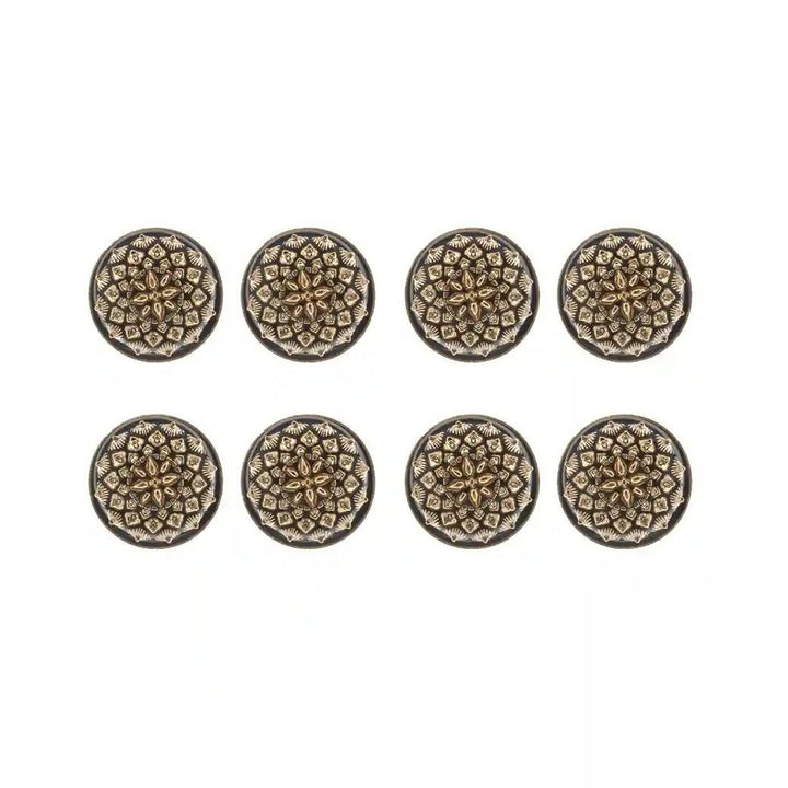 Black and Gold Intricate Floral Buttons | 18mm(28L) & 21mm(34L)