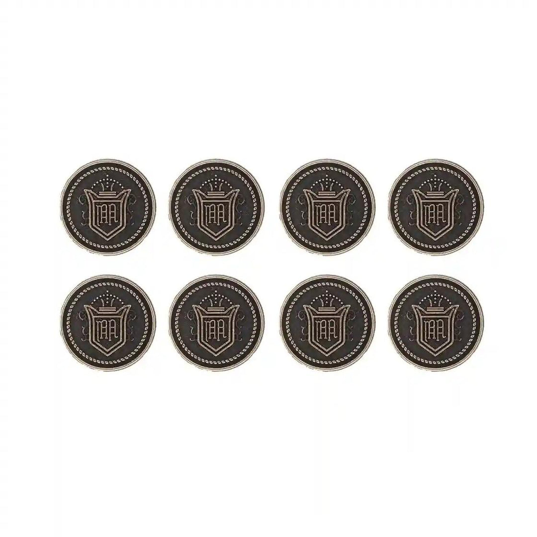 Royal Regalia Antique Metal Buttons | 18mm(28L) & 23mm(36L)