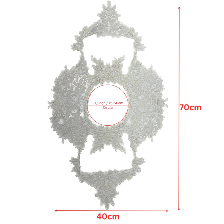 Size reference of round sew-on neckline by Ani Accessories for women’s dresses, shirts, and kurtis for accurate fitting guide