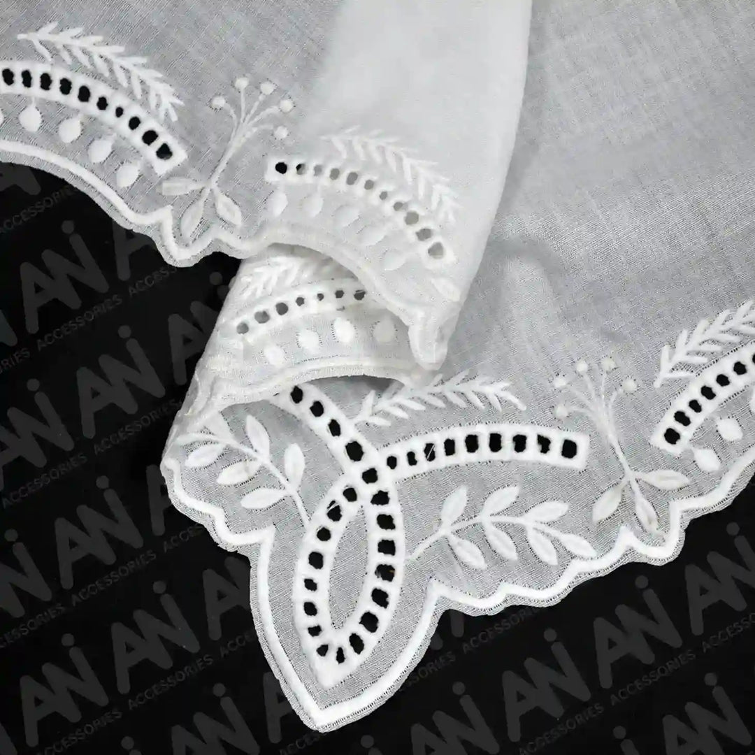 Square Broderie Anglaise Collar detachable embroidered neckline for dresses, tops and gowns