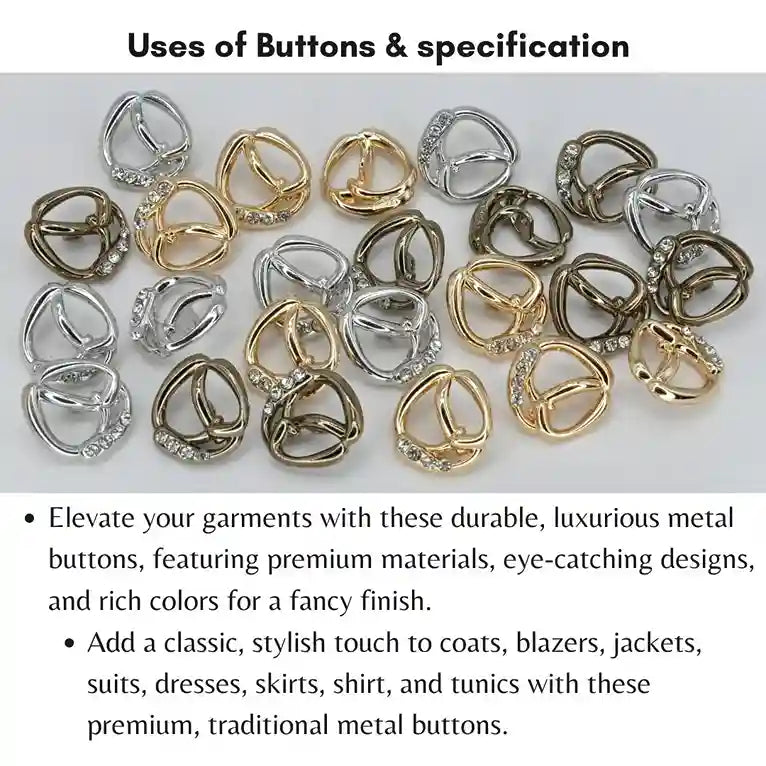 Hollow Triangle Shape Buttons | 18mm(28L),20mm(31L) & 23mm(36L)