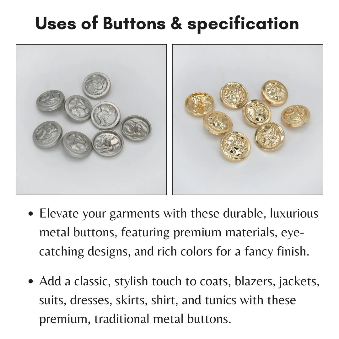 Drapery Design Metal Button | 23mm & 15mm