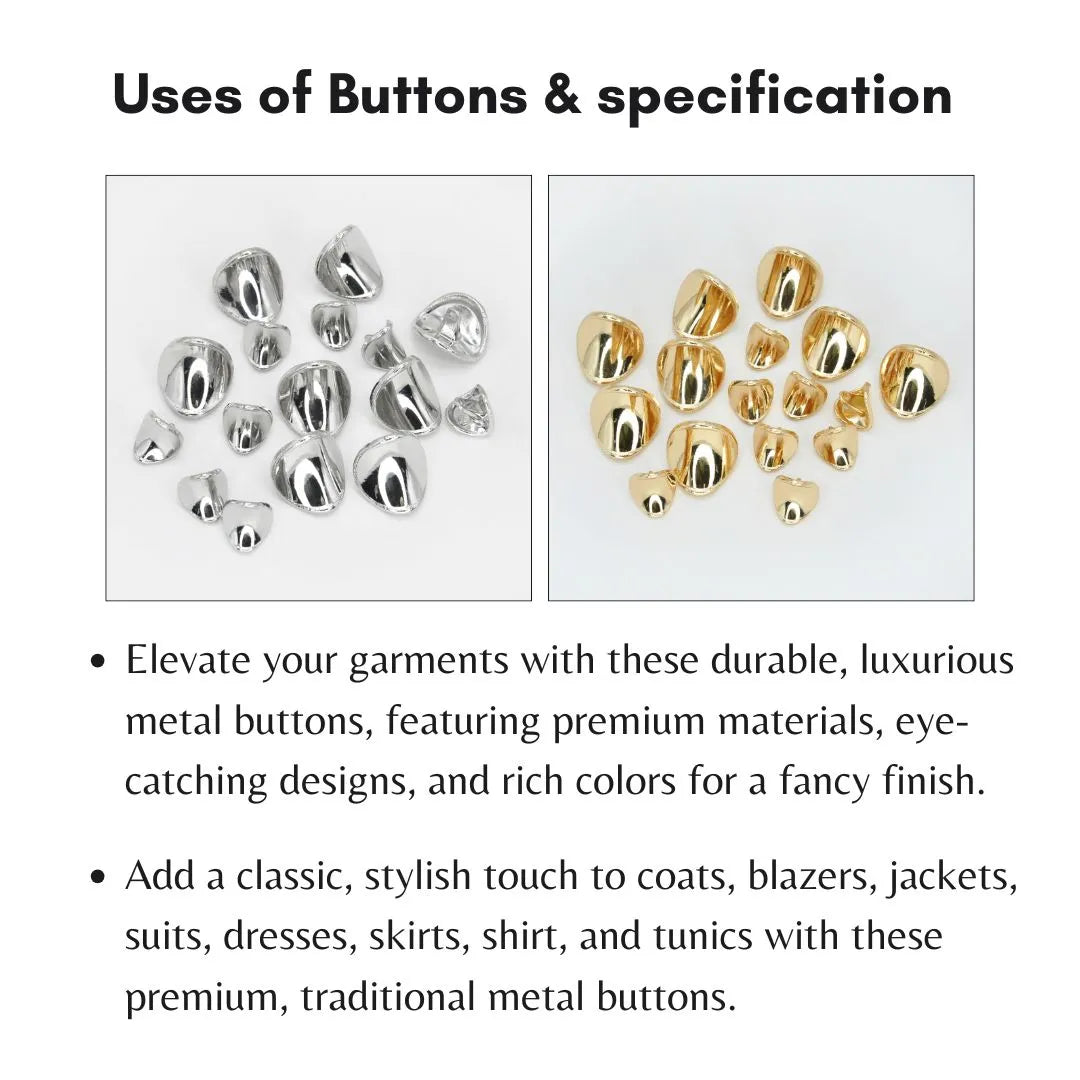 Irregular Loop Design Buttons | 23mm & 15mm