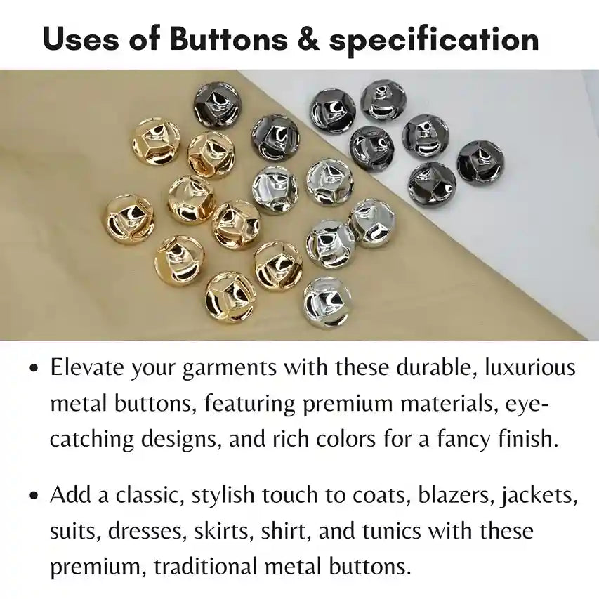 Faceted Domed Button | 23mm & 15mm