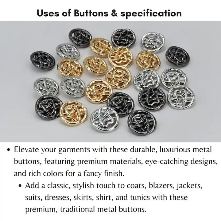 Nautical Rope Monogram Button | 28mm & 18mm