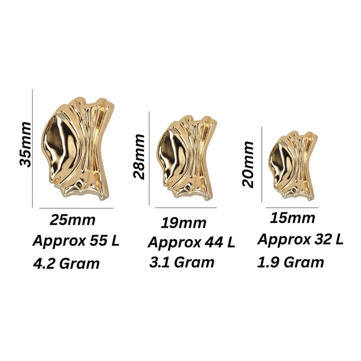 Organic Shape Metal Button | 20mm(32L), 28mm(44L) & 35mm(55L)