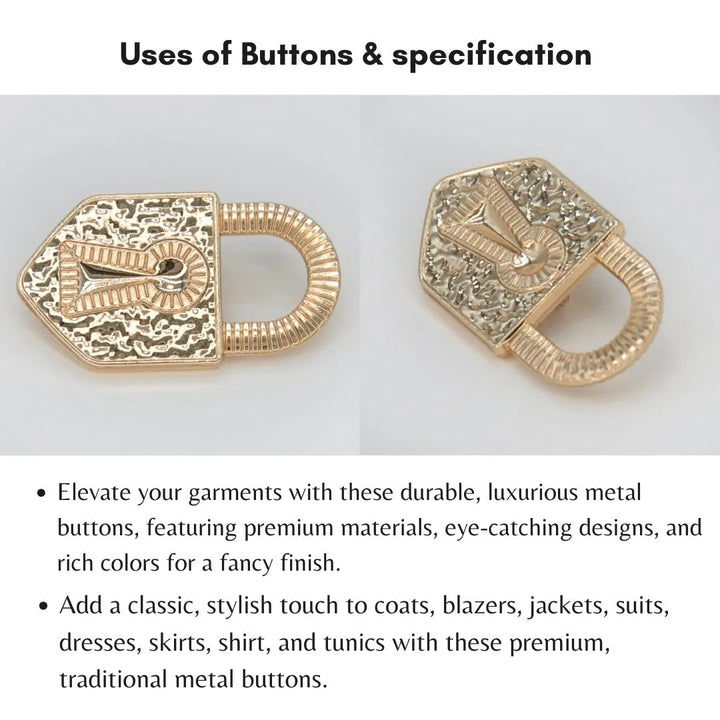 Decorative Lock Shank Buttons | 28mm(44L) M72