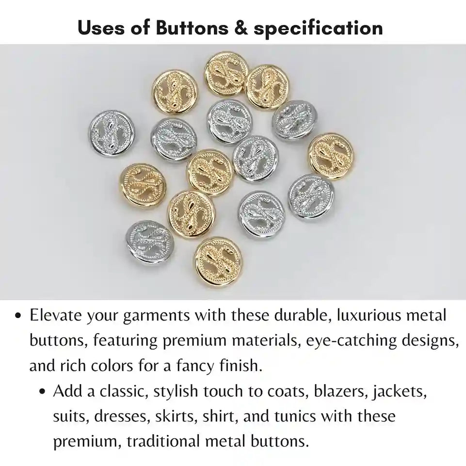 Intertwined Rope Monogram Button | 23mm & 18mm