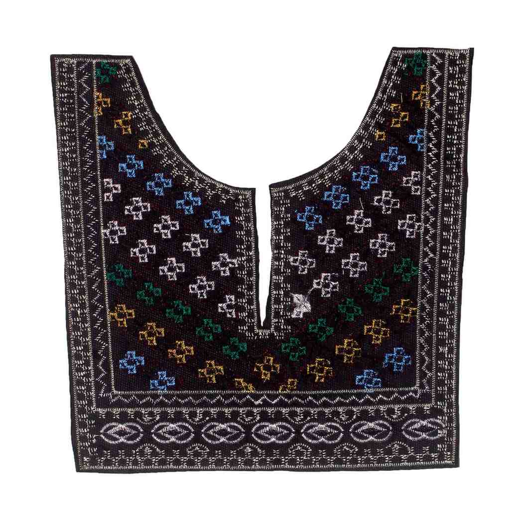 U Shape square style ethnic neckline by Ani Accessories featuring precise embroidery, structured curves and premium handcrafted finish