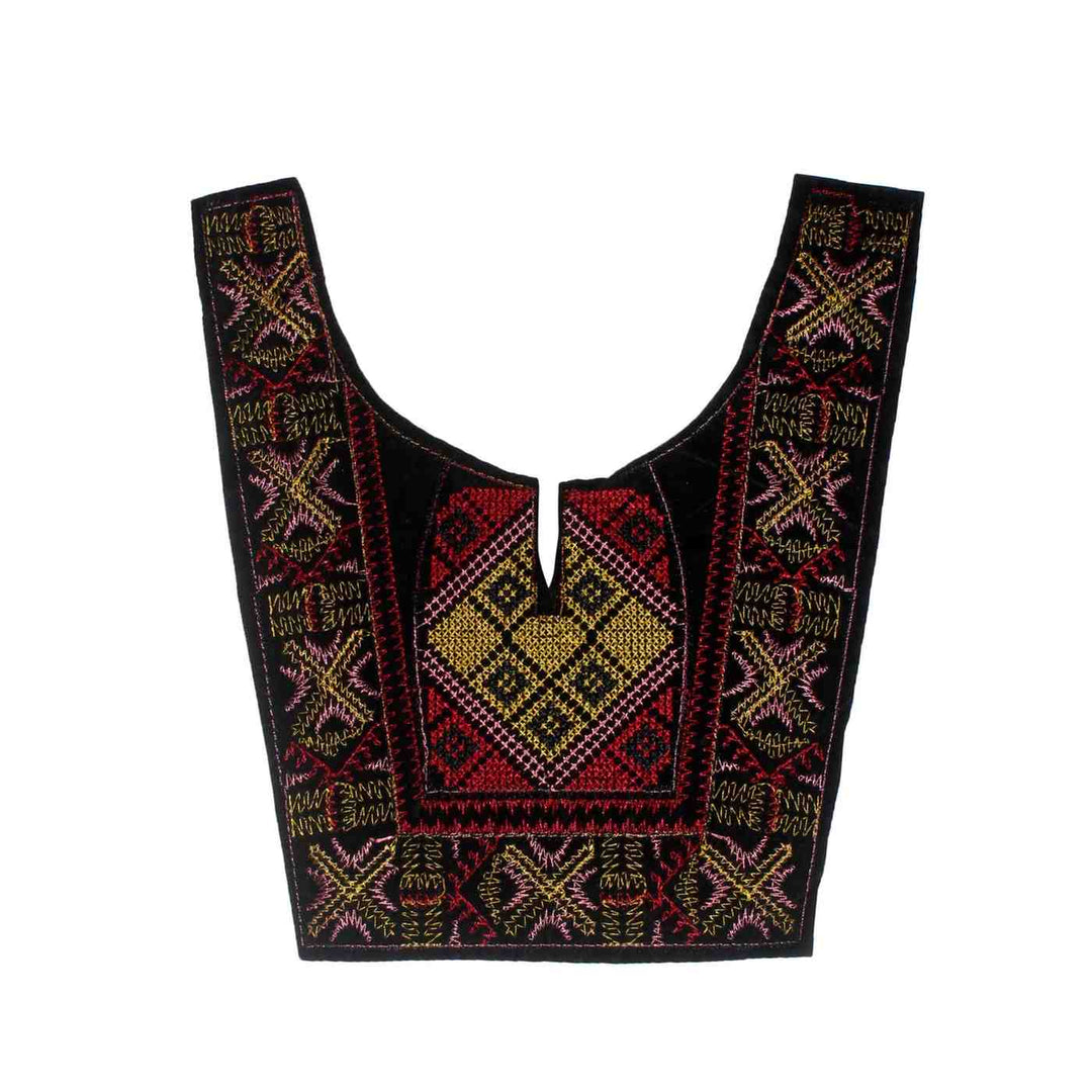 U shape embroidery neckline with intricate ethnic detailing, ideal for kurtis, suits and festive wear Ani Accessories