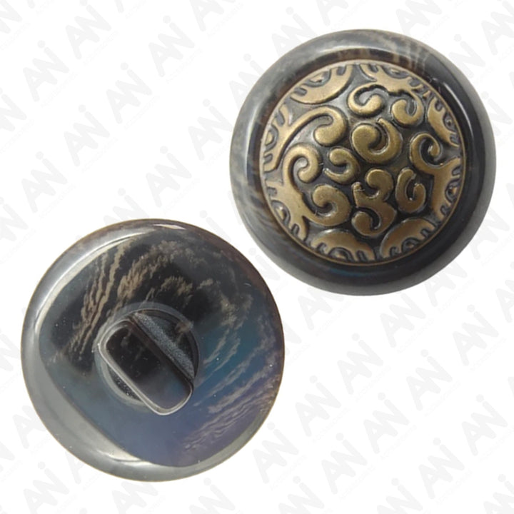 Intricate Intaglio ABS Shank Buttons (Set of 8)