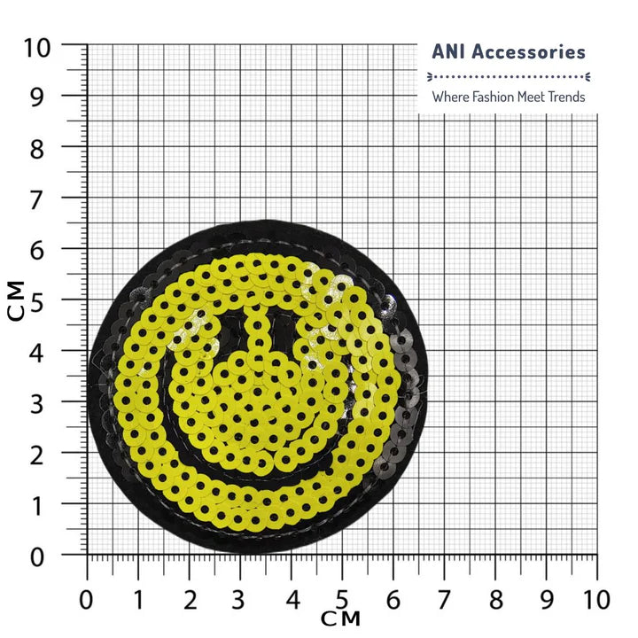 Smiley Sequins Sew Patch