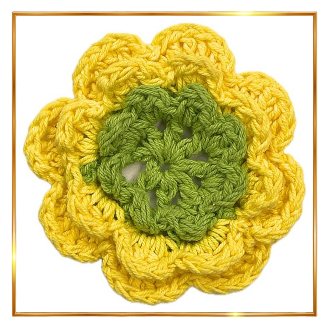 Flower Layered Crochet Sew Patches