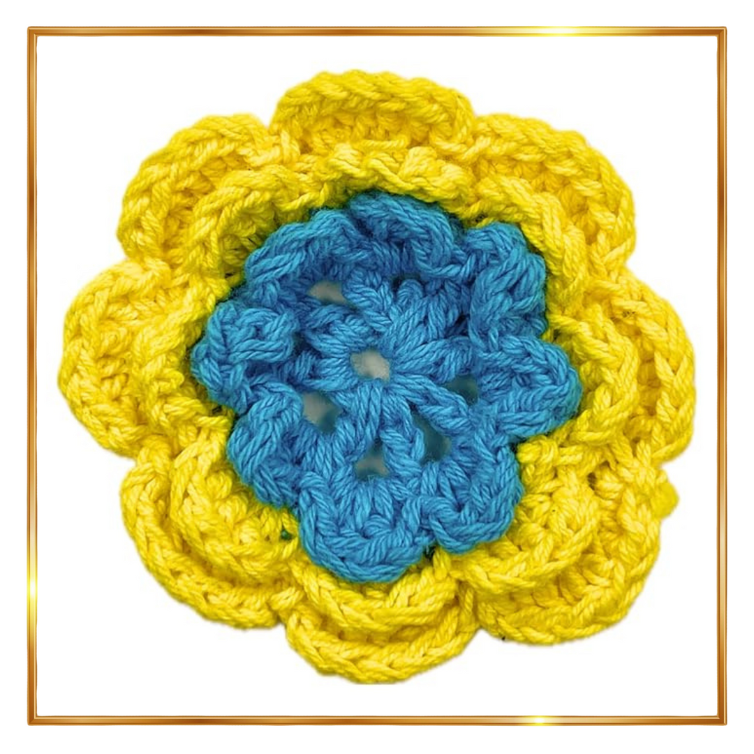 Flower Layered Crochet Sew Patches