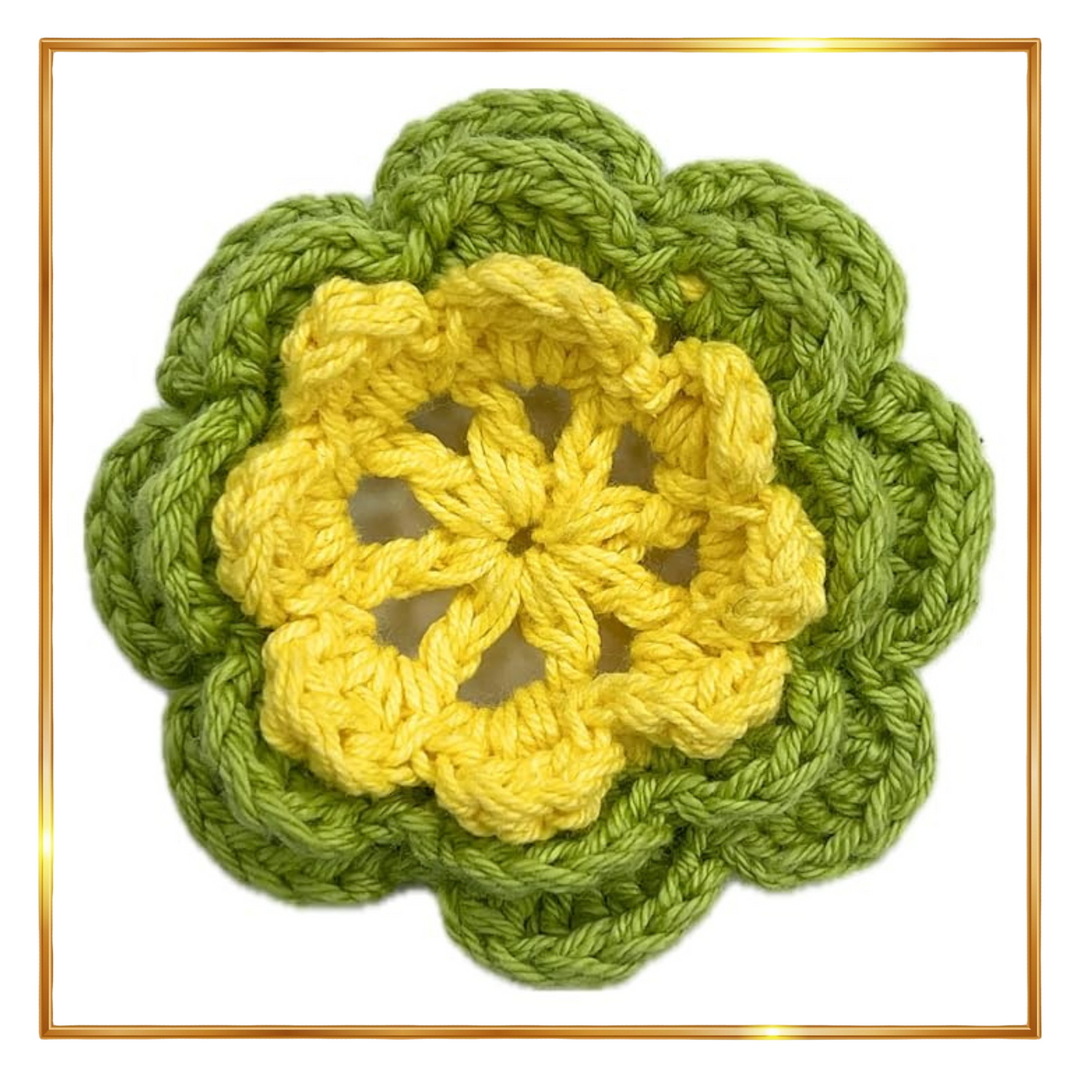 Flower Layered Crochet Sew Patches