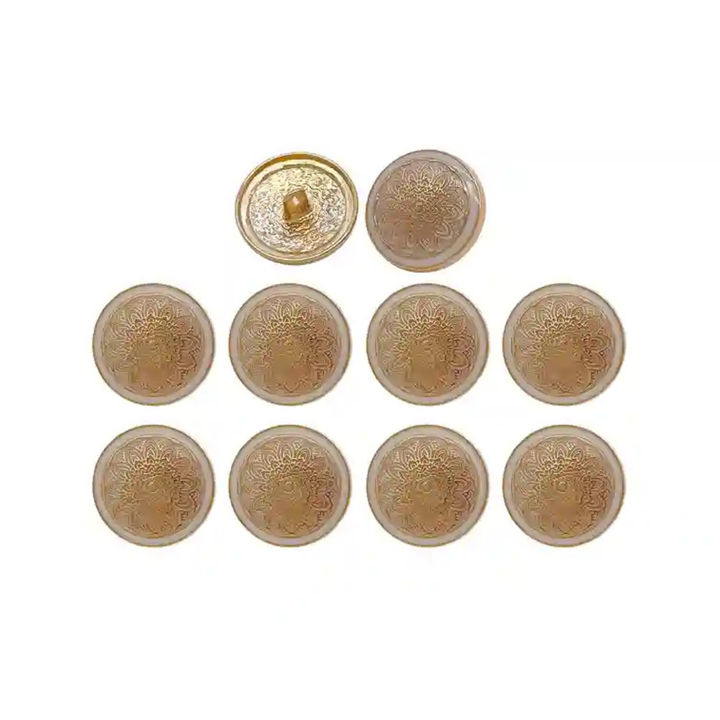 Mandala Shank Metal Button | 18mm(28L) & 21mm(34L)