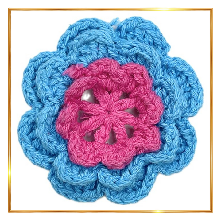 Flower Layered Crochet Sew Patches