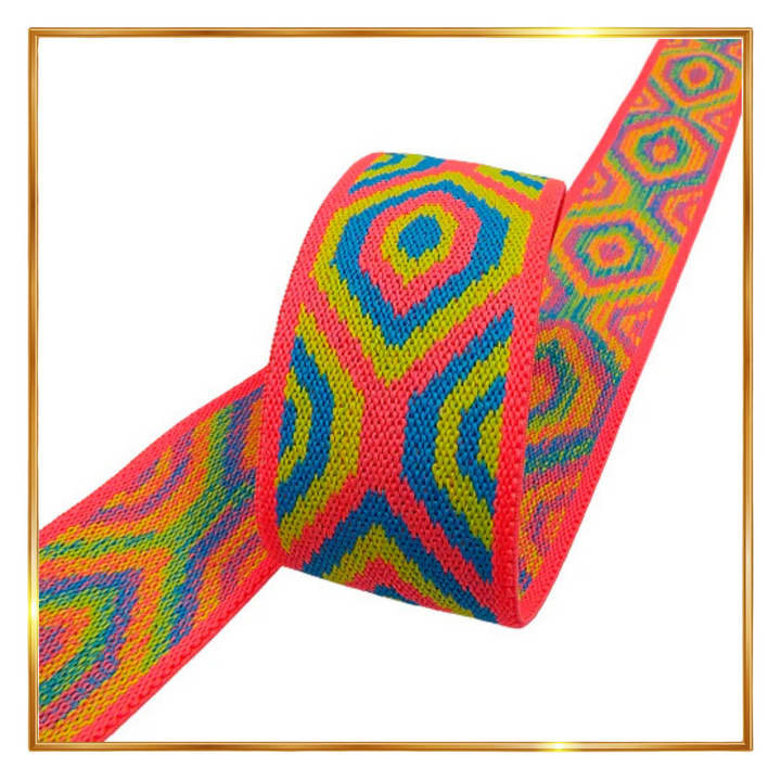 Multi-Color Triangular Woven Elastic