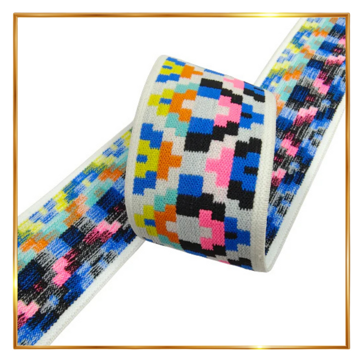 Multi-Color Woven Jacquard Design Elastic