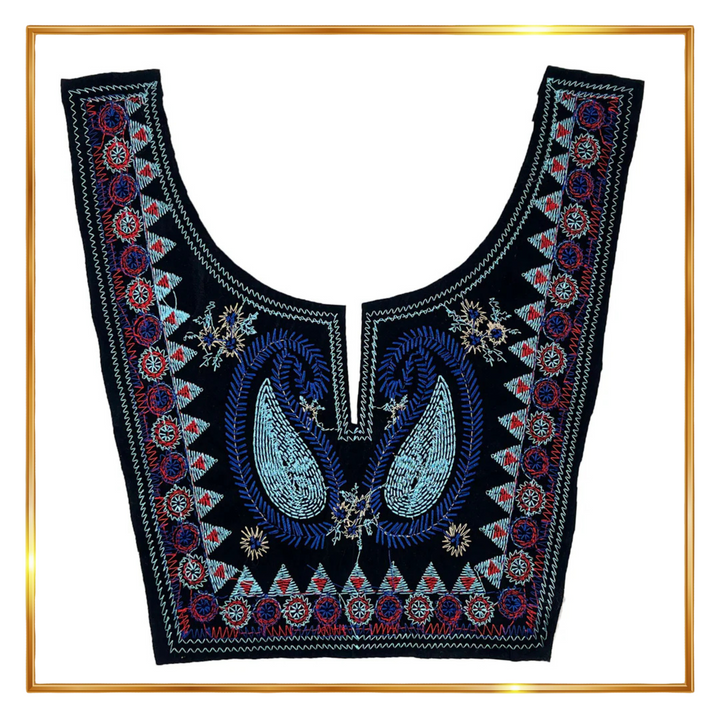 Prestigious paisley paradise neckline