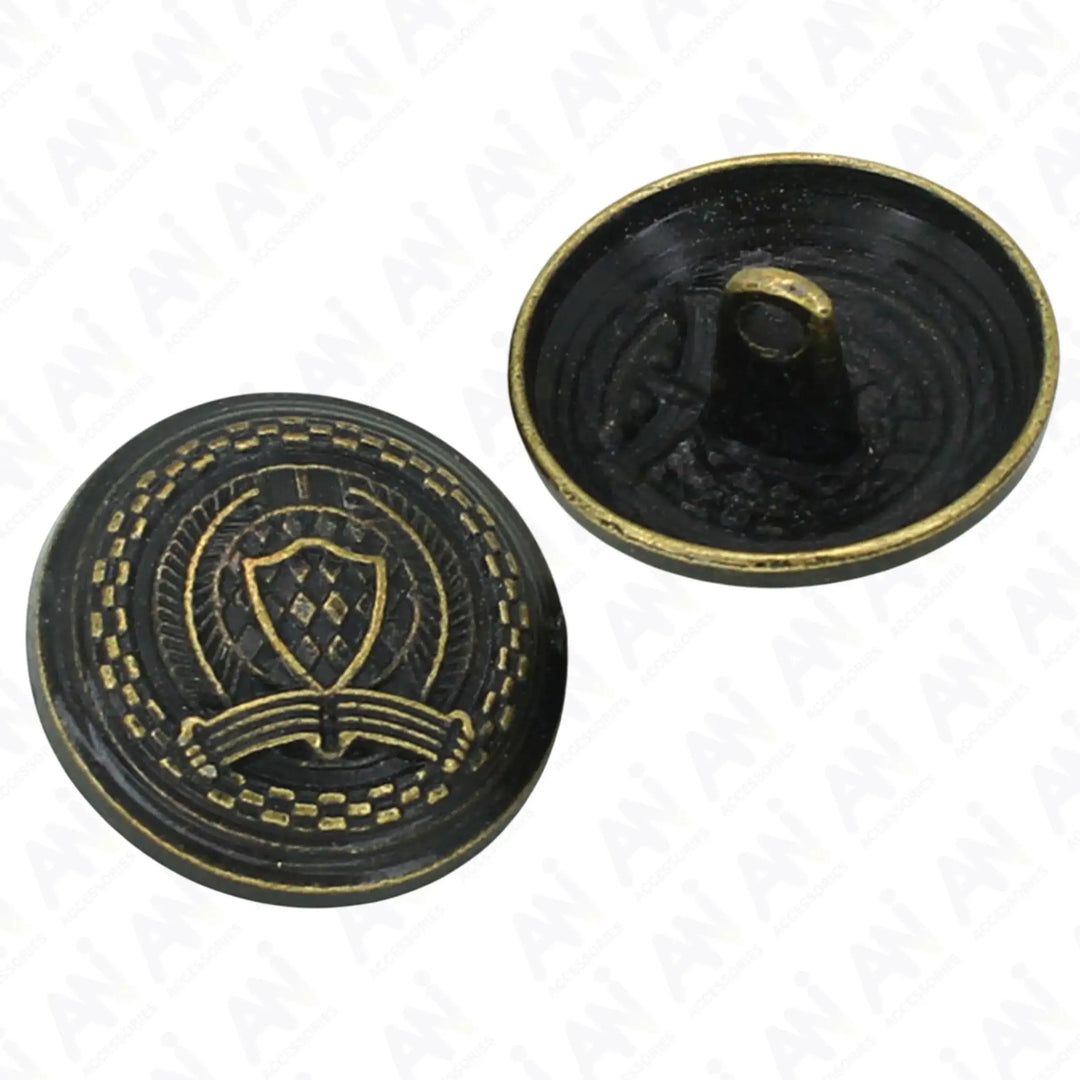 Vintage style shank metal buttons by Ani Accessories