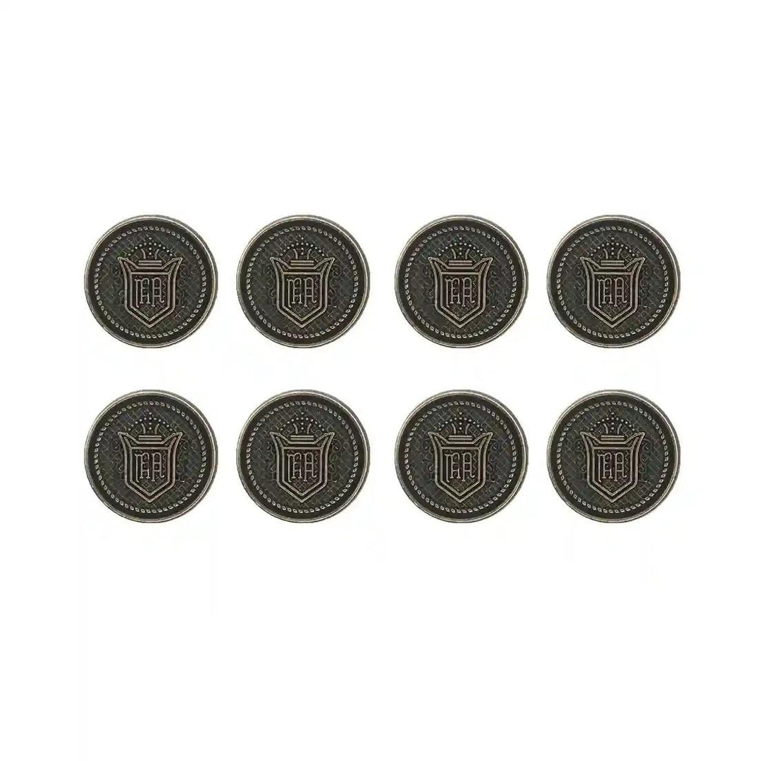 Royal Regalia Antique Metal Buttons | 18mm(28L) & 23mm(36L)