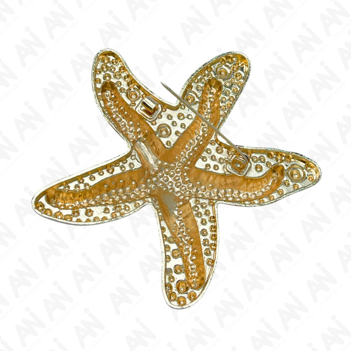 Star Fish Metal Brooch for Sarees, Cardigans, Dresses, & More