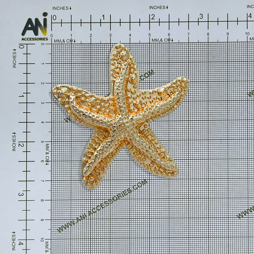 Star Fish Metal Brooch for Sarees, Cardigans, Dresses, & More