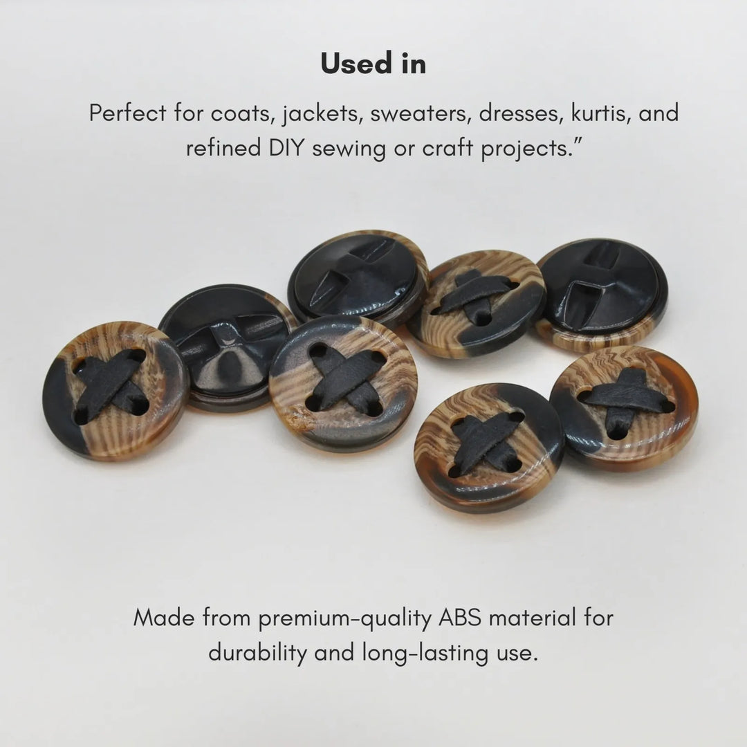 Premium Wood Grain Effect Toggle ABS Buttons | 25mm(40L)