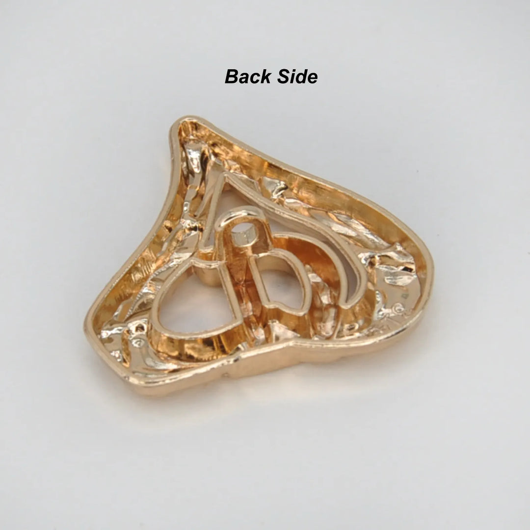 Heart Shaped Golden Metal Buttons | 28mm(44L)