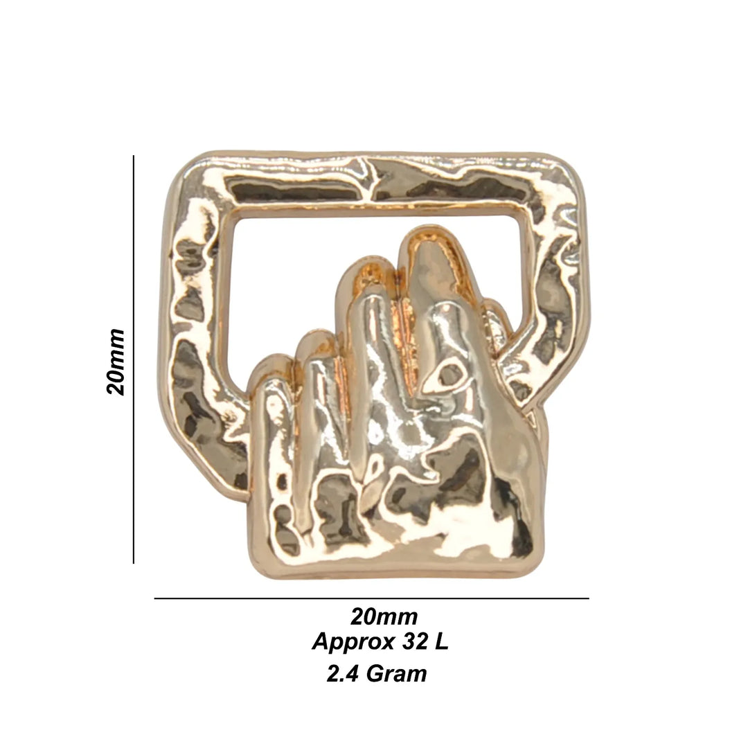 Hand Style Golden Metal Buttons | 20mm(32L)