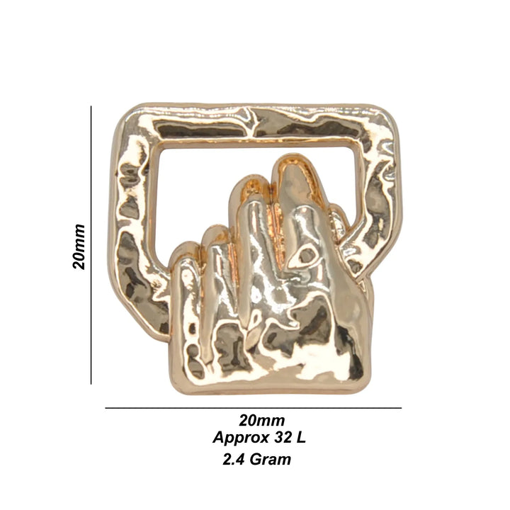 Hand Style Golden Metal Buttons | 20mm(32L)