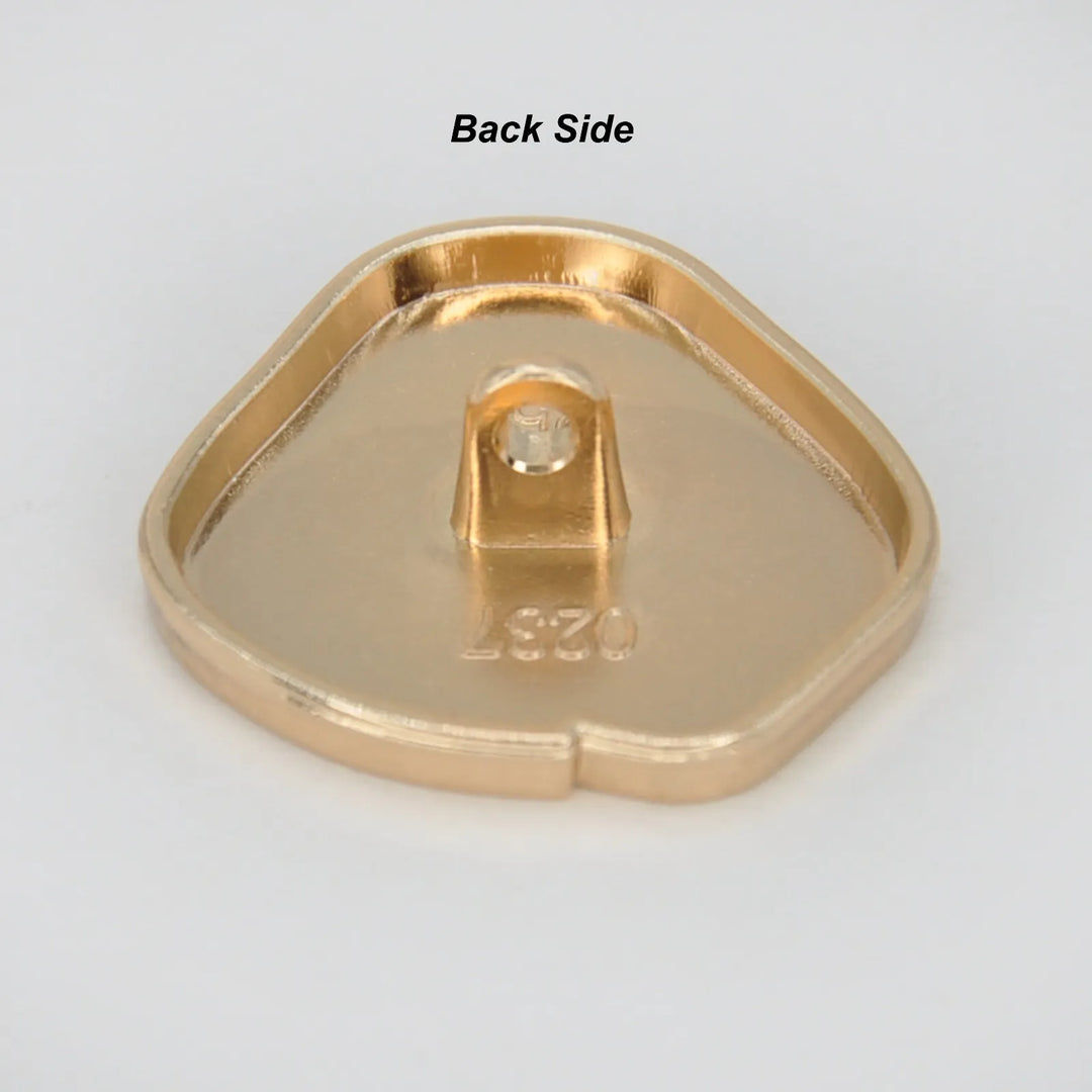 Spiral Maple Leaf Design Golden Metal Button | 25mm(40L)