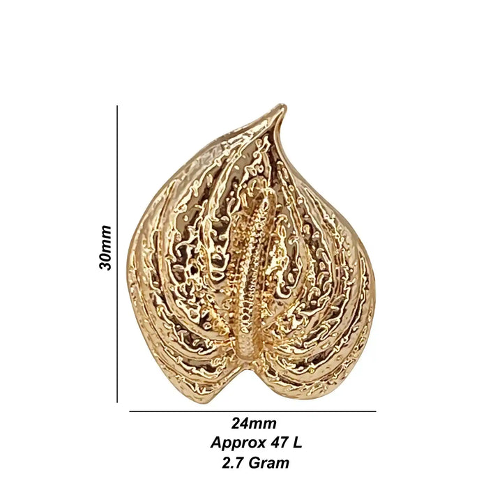 Royal Maple Leaf Design Gold Metal Buttons | 30mm(47L)