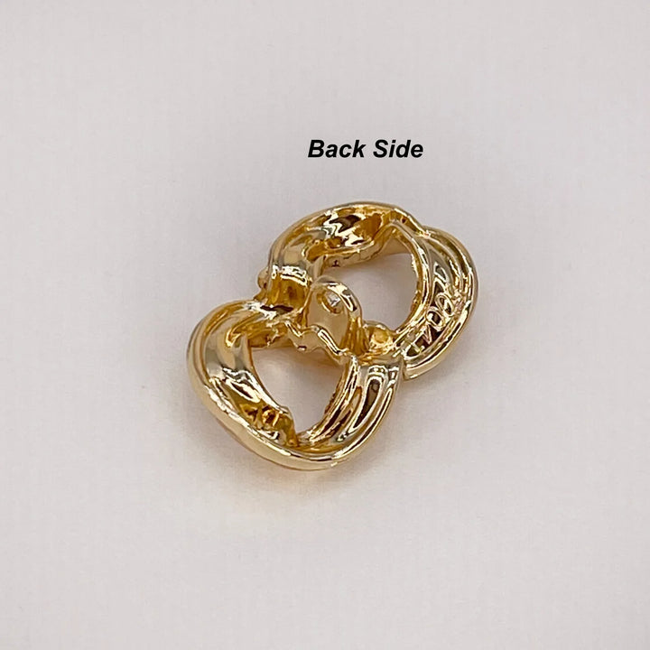 Gold Finish Interlinked Ring Metal Buttons | 24mm(38L)