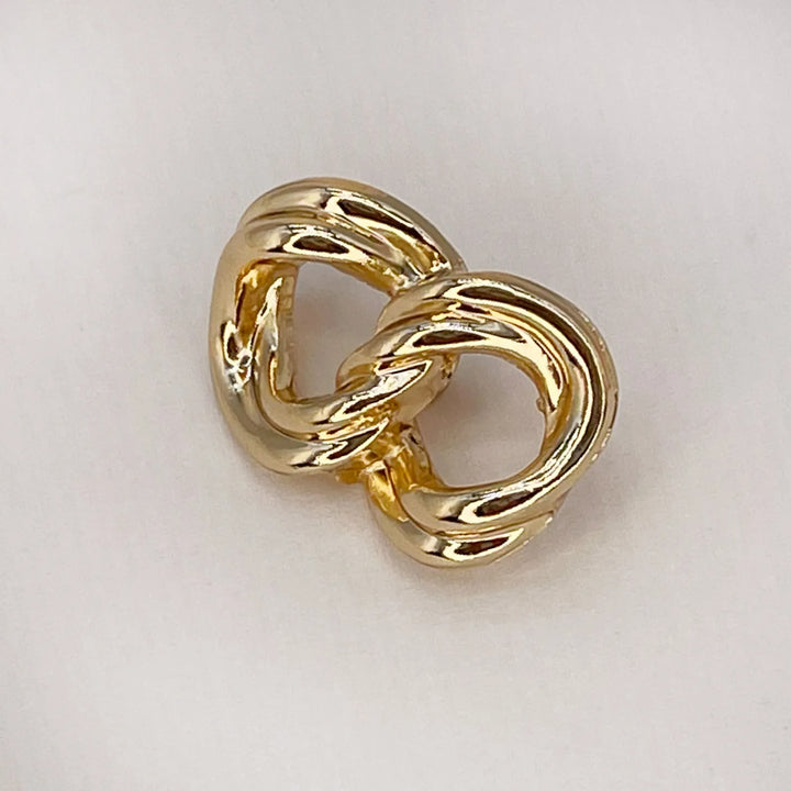 Gold Finish Interlinked Ring Metal Buttons | 24mm(38L)