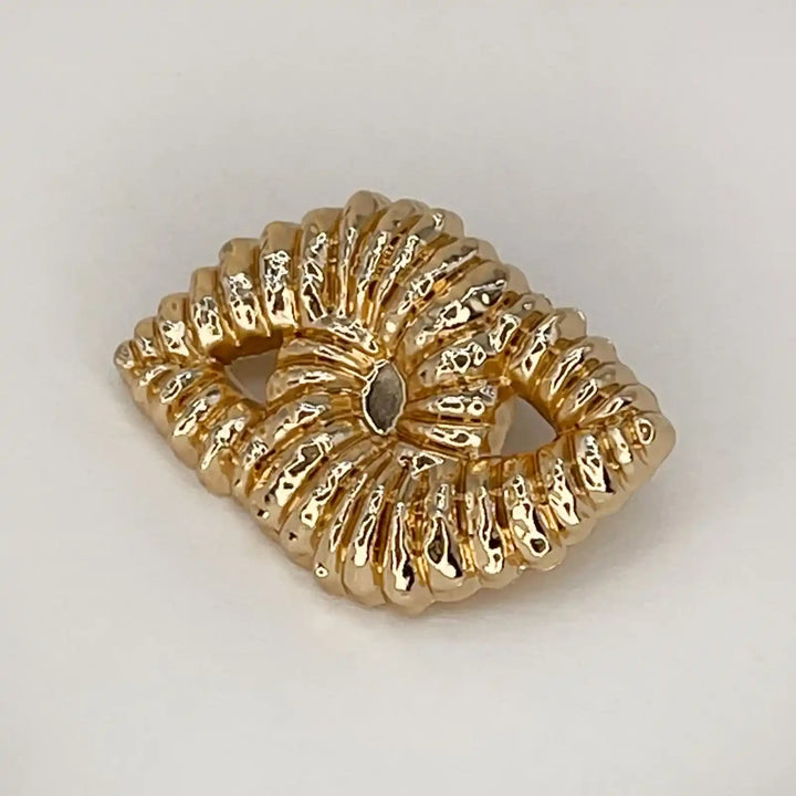 Elegant Eye-Shaped Golden Metal Buttons | 34mm(54L)