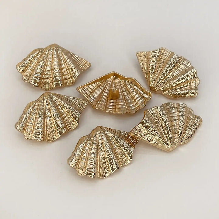 Shell Inspired Golden Metal Buttons | 21mm(55L)