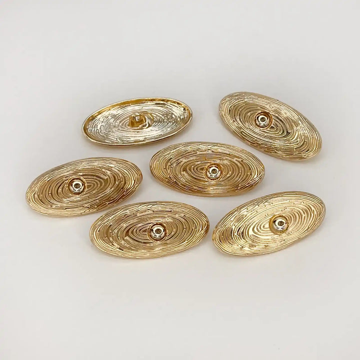 Galaxy Inspired Oval Golden Metal Buttons | 32mm(60L)