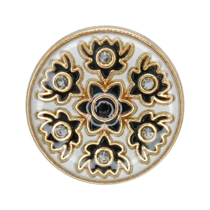 Heritage Floral Pattern Metal Buttons | 22mm(35L) & 18mm(28L)