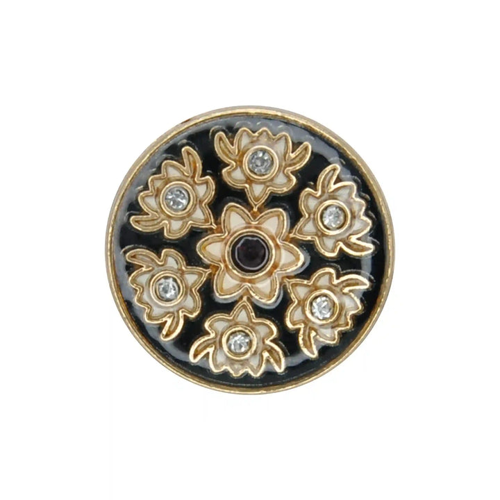Heritage Floral Pattern Metal Buttons | 22mm(35L) & 18mm(28L)