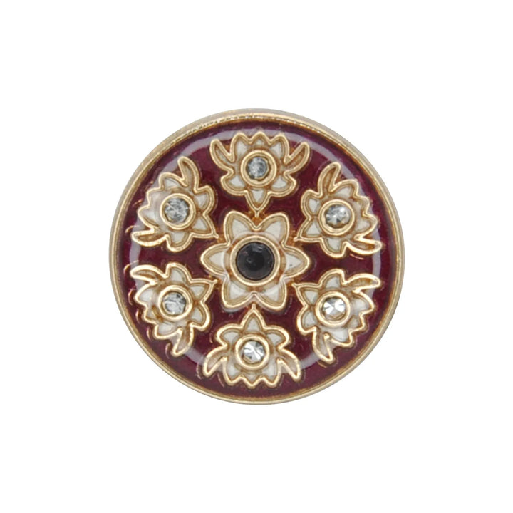Heritage Floral Pattern Metal Buttons | 22mm(35L) & 18mm(28L)